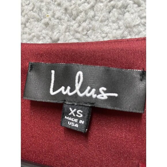 LULUS Women's Red Split Half Sleeve Dress Size XS - Picture 4 of 8